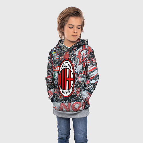 Детская толстовка Milan FC / 3D-Меланж – фото 3