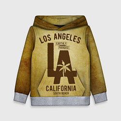 Толстовка-худи детская Лос-Анджелес, цвет: 3D-меланж