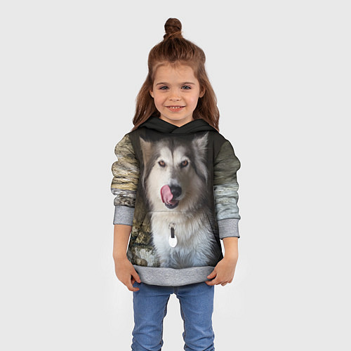 Детская толстовка Бородулинская сторожевая / 3D-Меланж – фото 4