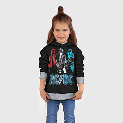 Толстовка-худи детская AC/DC: Ice & Fire, цвет: 3D-меланж — фото 2