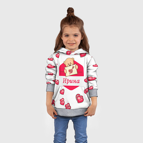 Детская толстовка Ирина / 3D-Меланж – фото 4