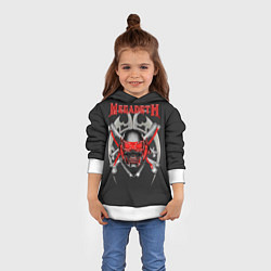 Толстовка-худи детская Megadeth: Blooded Skull, цвет: 3D-белый — фото 2