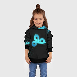 Толстовка-худи детская Cloud 9: Black collection, цвет: 3D-черный — фото 2