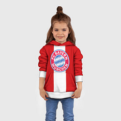 Толстовка-худи детская Bayern FC: Red line, цвет: 3D-белый — фото 2