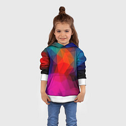 Толстовка-худи детская Abstraction, цвет: 3D-белый — фото 2