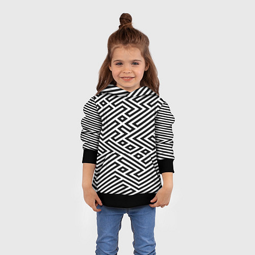 Детская толстовка Optical illusion / 3D-Черный – фото 4
