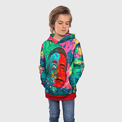 Толстовка-худи детская Dali Art, цвет: 3D-красный — фото 2