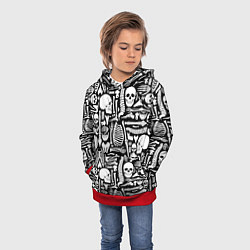 Толстовка-худи детская Кости, цвет: 3D-красный — фото 2