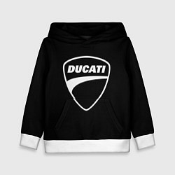 Толстовка-худи детская Ducati, цвет: 3D-белый