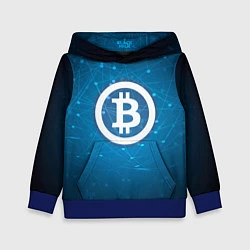 Детская толстовка Bitcoin Blue