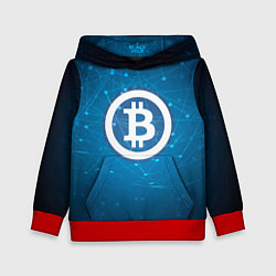 Детская толстовка Bitcoin Blue