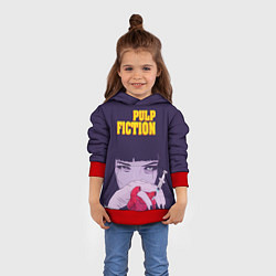 Толстовка-худи детская Pulp Fiction: Dope Heart, цвет: 3D-красный — фото 2