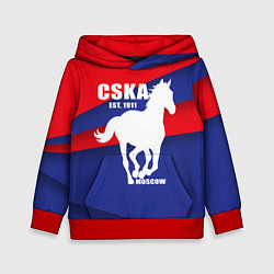 Толстовка-худи детская CSKA est. 1911, цвет: 3D-красный