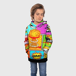 Толстовка-худи детская Pop Art, цвет: 3D-черный — фото 2