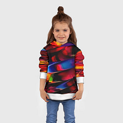Толстовка-худи детская Краски, цвет: 3D-белый — фото 2