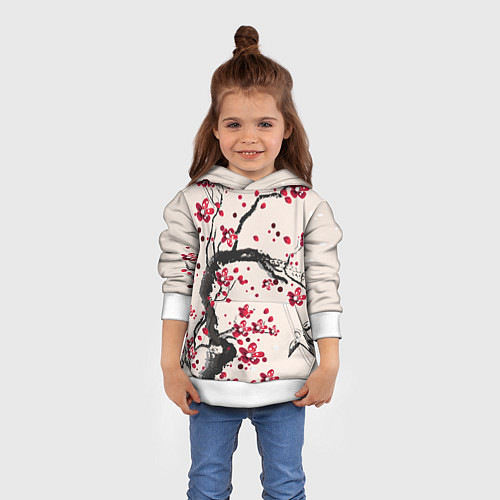 Детская толстовка Сакура / 3D-Белый – фото 4