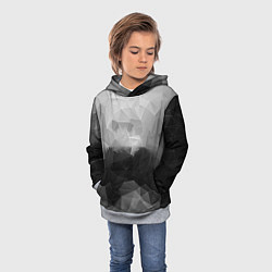 Толстовка-худи детская Polygon gray, цвет: 3D-меланж — фото 2