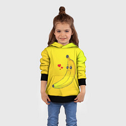 Толстовка-худи детская Just Banana (Yellow), цвет: 3D-черный — фото 2