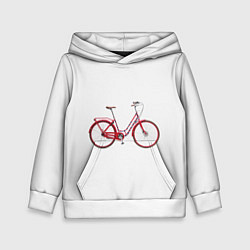 Толстовка-худи детская Велосипед, цвет: 3D-белый