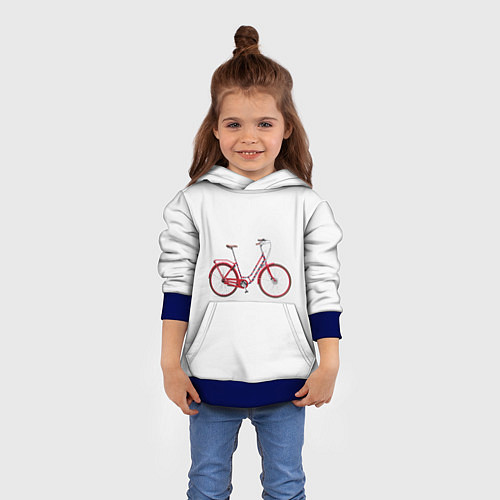 Детская толстовка Велосипед / 3D-Синий – фото 4