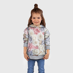 Толстовка-худи детская Букет из роз, цвет: 3D-меланж — фото 2