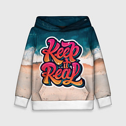 Толстовка-худи детская Keep it Real, цвет: 3D-белый