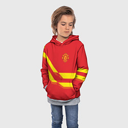 Толстовка-худи детская Manchester United 3, цвет: 3D-меланж — фото 2