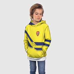 Толстовка-худи детская Arsenal FC: Yellow style, цвет: 3D-белый — фото 2