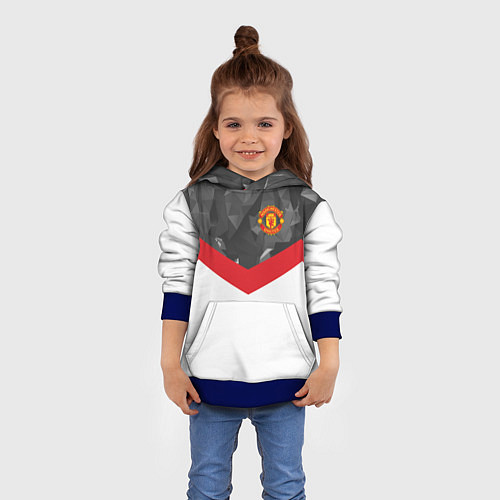 Детская толстовка Man United FC: Grey Polygons / 3D-Синий – фото 4