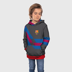 Толстовка-худи детская Barcelona FC: Dark style, цвет: 3D-красный — фото 2