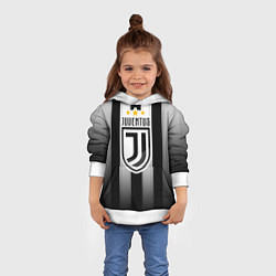 Толстовка-худи детская Juventus FC: New logo, цвет: 3D-белый — фото 2