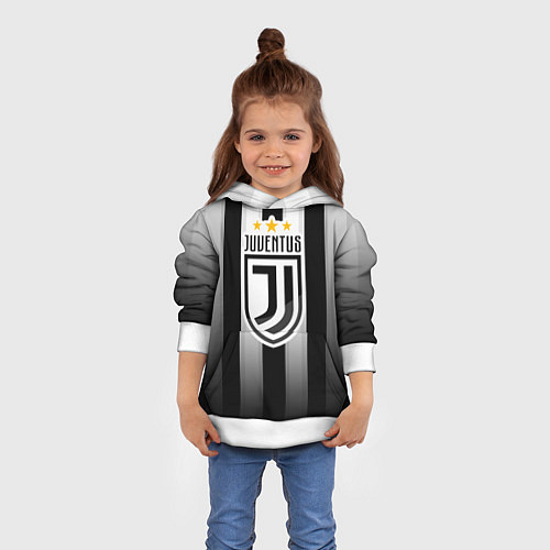 Детская толстовка Juventus FC: New logo / 3D-Белый – фото 4