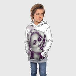 Толстовка-худи детская Scarlett Johansson, цвет: 3D-меланж — фото 2