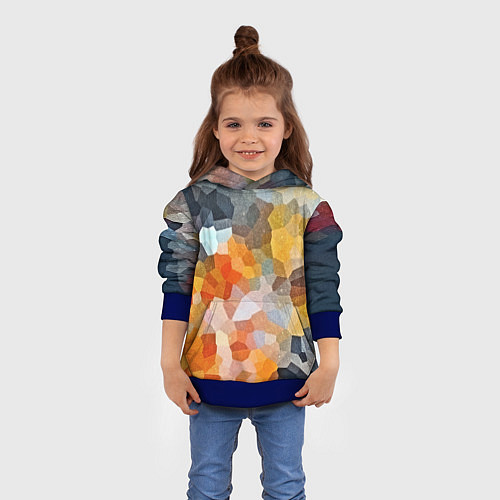 Детская толстовка Мозаика в блеске / 3D-Синий – фото 4