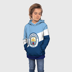 Толстовка-худи детская FC Manchester City: Colors, цвет: 3D-синий — фото 2