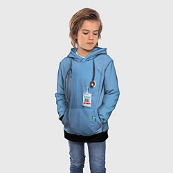 Толстовка-худи детская Костюм врача, цвет: 3D-черный — фото 2