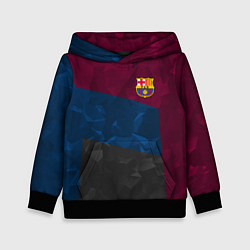 Толстовка-худи детская FC Barcelona: Dark polygons, цвет: 3D-черный