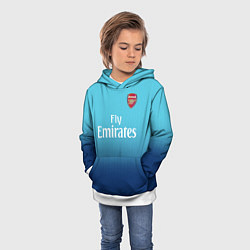 Толстовка-худи детская Arsenal FC: Blue Away 17/18, цвет: 3D-белый — фото 2