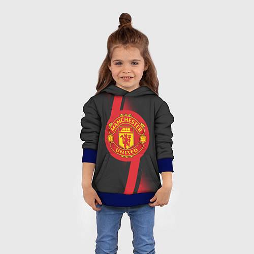 Детская толстовка FC Manchester United: Storm / 3D-Синий – фото 4