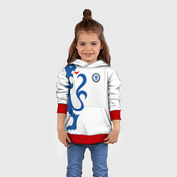 Толстовка-худи детская FC Chelsea: White Lion, цвет: 3D-красный — фото 2