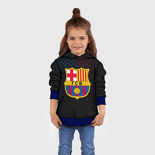 Детская толстовка FC Barcelona Lines / 3D-Синий – фото 4