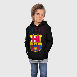 Толстовка-худи детская FC Barcelona Lines, цвет: 3D-меланж — фото 2