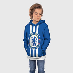 Толстовка-худи детская FC Chelsea: Gold Lines, цвет: 3D-белый — фото 2