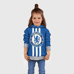 Толстовка-худи детская FC Chelsea: Gold Lines, цвет: 3D-меланж — фото 2