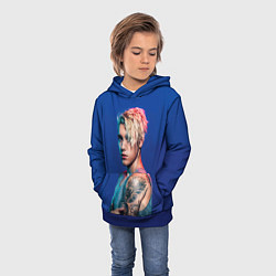Толстовка-худи детская Джастин Бибер, цвет: 3D-синий — фото 2