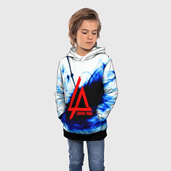 Толстовка-худи детская Linkin Park blue smoke, цвет: 3D-черный — фото 2
