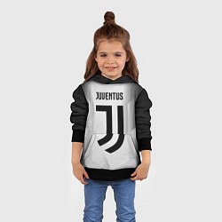 Толстовка-худи детская FC Juventus: Silver Original, цвет: 3D-черный — фото 2