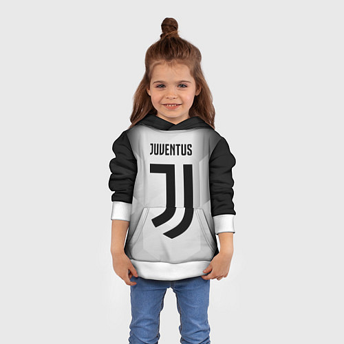 Детская толстовка FC Juventus: Silver Original / 3D-Белый – фото 4