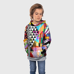 Толстовка-худи детская RGB Geometry, цвет: 3D-меланж — фото 2