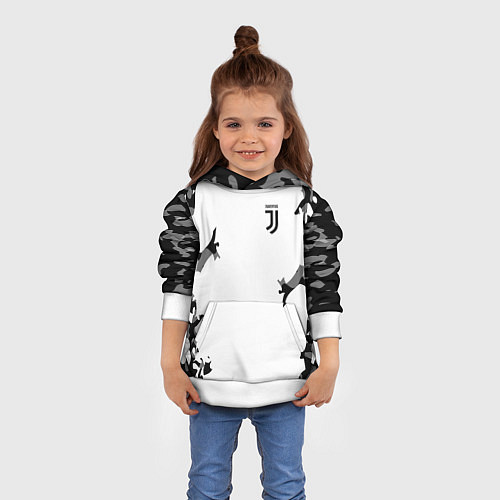 Детская толстовка FC Juventus: White Original / 3D-Белый – фото 4